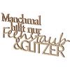 Rayher 46425505 Scritta l....Feenstaub&Glitzer FSC100%, naturale, 24x12.2x0.4cm, 1pz
