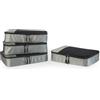 Amazon Essentials, Set di 4 Packing Cube, Accessori da Viaggio, Organizer per Bagagli con Doppia Cerniera, Parte Superiore in Rete, 100% Poliestere, Medium, Grigio (in Precedenza Amazon Basics)