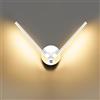Applique Da Parete BARCELONA LED A Doppio Braccio In Ferro Nero E27 – Design Vintage Moderno Con Cavo E Interruttore