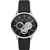 Armani Exchange Orologio da Uomo, Movimento Multifunzione, Almeno 50% di Acciaio Inossidabile Riciclato, Cassa 42 mm, D'argento