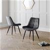 Julian Bowen, Set di 2 sedie da pranzo Hadid, grigio