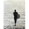 James Coates Biglietto di auguri per surfista con persona con tavola da surf sulla spiaggia, formato A5, interno vuoto