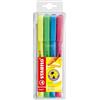 STABILO - Evidenziatore - flash | Confezione da 4: giallo, verde, blu, rosa