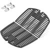 onlyfire Ghisa Griglia per Weber Weber Q2000, Q2200, Q2400 Grill a Gas, BBQ Grid Grill Ricambi Barbecue Gas Ghisa Accessori per Weber 7645 Griglia,Set di 2