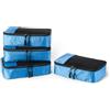 Amazon Essentials, Set di 4 Packing Cube, Accessori da Viaggio, Organizer per Bagagli con Doppia Cerniera, Parte Superiore in Rete, Poliestere, Small, Blu Cielo (in Precedenza Amazon Basics)