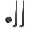 Bingfu WiFi Dual Band 2.4GHz 5.8GHz 6dBi SMA Antenna maschio per sicurezza video wireless Telecamera IP Registratore di sorveglianza DVR Camion Van Rimorchio Telecamera retrovisore Monitor retromarcia