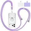 Yoedge Cordino per Cellulare Universale, Regolabile Rimovibile Laccetto Corda da Collo Nylon Catena Collana Tracolla Laccio con 2 Patch per Maggior Parte dei Telefoni e Smartphone,Arcobaleno Viola