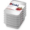 Cuki Vaschette Alluminio con Coperchi, 4 Porzioni, 6 Confezioni da 3 Pezzi