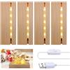 YWNYT Confezione da 2 / 4 luci a LED, base di visualizzazione in legno, rettangolo, piedistallo, per esposizione, per cristallo e resina, ornamento decorativo fai da te (confezione da 4)