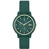 Lacoste Orologio Analogico Multifunzione al Quarzo da Donna Collezione LACOSTE.12.12 MULTI con Cinturino in Silicone Verde - 2001329