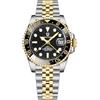 PAGRNE DESIGN Pagani Design Uomo Meccanico GMT Acciaio Inossidabile Impermeabile Orologio Da Polso Zaffiro Vetro Acciaio Inox Ceramica Orologi Orologio per Uomo（Five Pearl Gold Black）
