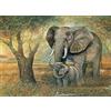 Pracht Creatives Hobby Set per dipingere con Diamanti, Quadro con Motivo di Elefanti e Accessori, Dimensioni ca. 35 x 25 cm, Set per dipingere con Pietre Scintillanti per Bambini a Partire dai 5 Anni