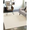 Mias Teppiche Mia's Teppiche Emely - Tappeto moderno a pelo corto (17 mm), colore crema, 120 cm, rotondo