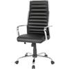 MCC Trading International GmbH SIGMA Sedia da ufficio EC410, in poliuretano, 59 x 70 x 108,5 cm, altezza del sedile regolabile, con braccioli, rotelle frenate, effetto pelle, nero