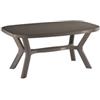 Tavolo da esterno antibe in polipropilene taupe 160x90x73 cm