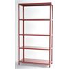 Grima Scaffale in metallo rosso in kit con 5 ripiani, 100x40x185 cm - grima