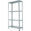 Grima Scaffale in metallo grigio in kit con 4 ripiani, 75x30x145 cm - grima