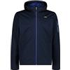 CMP - Giacca in Light Softshell da Uomo con Cappuccio Removibile, B.Blue-Bluish, 50