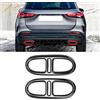 Gaeirt Per Mercedes‑Benz GLA H247 4WD 2020‑2021 2pcs Acciaio Inossidabile Rifiniture Coperchio Tubo Scarico Posteriore, Telaio Gola Coda Tubo Scarico Dell'aut(Nero brillante)