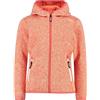 CMP - Giacca in Knit-Tech da bambini con cappuccio fisso, Dusty Blue-Stone, 98