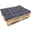 AMBIENTE HOME Ambientehome Cuscino per pallet, 120 x 80 cm, grigio chiaro