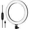 KOUKOU LED Squillare Luce, 6-pollici Dimmerabile Lampada Anulare 3 modalità di illuminazione per Trucco, Trasmissione in diretta, Youtube, Video blog, Fotocamera Riprese con connettore universale M1/4