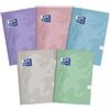 Oxford Touch Pastel - Quaderno Taccuino Appunti per la scuola, formato A5, 96 fogli, a quadretti, confezione da 5 pezzi, colori assortiti