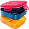 Maped Picnik Concept Kids - Porta pranzo 3 in 1 - Porta pranzo per bambini 3 scomparti, di cui 2 impermeabili e rimovibili - Compatibile con lavastoviglie e microonde - Rosa - 1.4L - 870701