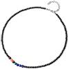 COAI Collana Girocollo da Donna in Pietre Naturali Onice Nero e Pietre Chakra
