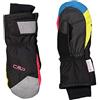 CMP - Muffole da sci in twill per bambini, Nero-B.Jewel-Strawberry, 6