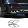 DIYUCAR 2 rivestimenti per tubi di scarico in acciaio per classe A B C GLC W205 W213 W246 W247 X253 W177 classe E C207 coupé (argento lucido)