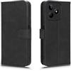 GOKEN Cover per Realme C51 / Realme C53, Custodia Folio in Pelle Flip Wallet Libro Case con Portafoglio, Premium PU/TPU Magnetica Cover con Supporto di Stand/Carte Slot Nero