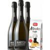 3 Bottiglie Valdobbiadene Prosecco Superiore DOCG Extra Dry Martòn + Amica Chips Tartufo Alfredo's 3 x 100gr - Bollicine