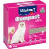 Vitakraft Compact Ultra Classic, lettiera gatto agglomerante, trattiene gli odori della lettiera, rimozione facile e pulita (1x 4kg)