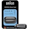 Braun Ricambio per Rasoio Elettrico Barba Serie 5, 53B, Nero | Testina Originale, Recupera il 100% delle Prestazioni del Regolabarba Uomo Ricaricabile, Compatibile con Rasoi Series 5 e 6