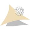 VOUNOT Tenda da Sole per Esterno, 3.6x3.6x3.6 m Vela Ombreggiante Triangolare con Kit di Fissaggio, Tenda a Vela, Traspirante HDPE Protezione UV, per Giardino, Balcone, Terrazza, Avorio