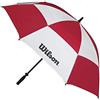 Wilson Staff Ombrello, Doppia Copertura Antivento e a Prova di Tempesta, Diametro: 157 cm, Plastica, Tour, Bianco/Rosso, WGA090200RED