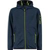 CMP Softshell Jacket With Climaprotect Wp 7,000 Technology, Hooded Knit Tech fleece, Boy, Antracite-Cemento, 110