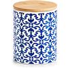 Zeller 19818 - Barattolo Marocco, 600 ml, in ceramica, blu/bianco, ca. Ø 9,5 x 12,2 cm