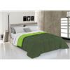 MB HOME ITALY Trapunta invernale DoubleFace Piazza e Mezza ELEGANT, Made in Italy - Piumino Reversibile Bicolore in Morbida Microfibra 300gr/mq - Piumone Lavabile in Lavatrice VerdeScuro/VerdeMela