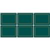 Pimpernel - Set di 6 tovagliette all'Americana in MDF con Dorso in Sughero, 30,5 x 23 cm, Colore Verde Smeraldo