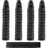 HREDZEO Grip Tennis,4 PCS Nastro per Impugnatura per Racchetta Nastro Super Antiscivolo Nastro per Impugnatura per Racchetta da Tennis e Badminton Super Traspirante e Assorbente Nero