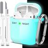 R-fun Custodia per Airpods 1a/2a generazione (2016/2019),Cover Airpods protettiva in morbido silicone con LED visibile sulla parte anteriore,con kit di pulizia,Blu luminoso