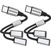 MOGOOD Cavo Splitter Type C (non per Monitor) USB C Maschio a 2 USB C Femmina Convertitore per Laptop, PC, Macbook