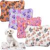 Hestya 4 Tappetini per Cuccia di Cane e Gatto Tappeto Ultra Morbido con Stampe Carine Coperta in Pile Reversibile Lavabile per Cuccioli Criceto Copertina Ispessita per Piccoli Animali (33 x 47 cm)
