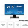 IIYAMA T2252MSC-B2 - Monitor IPS FULL HD 21,5 Pollici Touchscreen Vetro Anti-Impronta P-CAP Prolite T2252MSC-B2 - IIYAMA