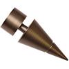 Gardinia Manopole terminali per binari per Tende, 2 x Sfera, Serie Windsor, Metallo, Bronzo, Ø 25 mm