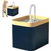 Richolyn Fontana per Animali Domestici,Fontana Automatica per Animali Domestici Ultra silenziosa da 1,5 Litri - Distributore di Acqua Potabile Ciotola d'Acqua per Gatti Fontana d'Acqua per Animali