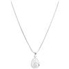 Vurmashop Collana con pietra di Santa Lucia con catena in argento - Collana con occhio di Shiva - Ciondolo in argento sterling per donna, argento, pietra di Santa Lucia - Occhio di Shiva