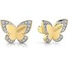 GUESS Indovinare orecchini farfalla amore placcato oro chirurgica in acciaio inox logo UBE78011 [AC1127]